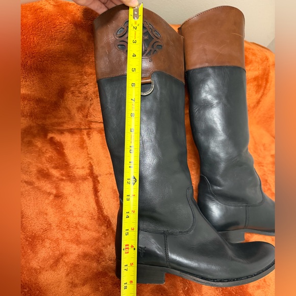 Frye Tan Leather two-tone riding boots. Authentic. - Picture 12 of 13